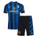 Fotballdrakt Barn Inter Milan Alessandro Bastoni #95 Hjemmedraktsett 2024-25 Kortermet (+ Korte bukser)